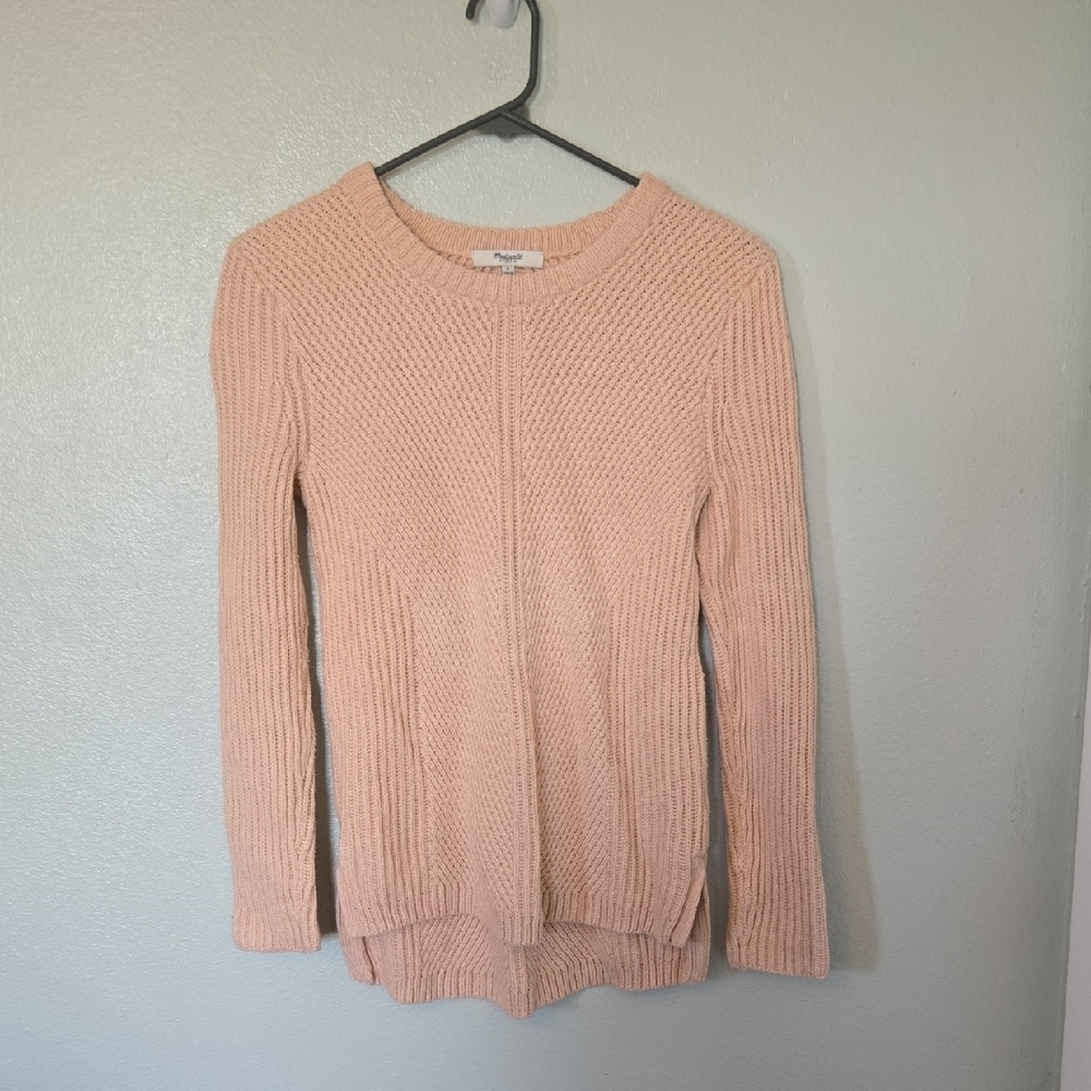 Madewell | Light Pink Cable Knit Sweater Size Small